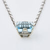 12ct White Gold, 19.40ct Aquamarine Pendant on Sterling Silver Chain - 2