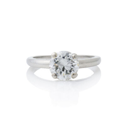 A Striking Platinum, 1.43ct Diamond Solitaire Ring