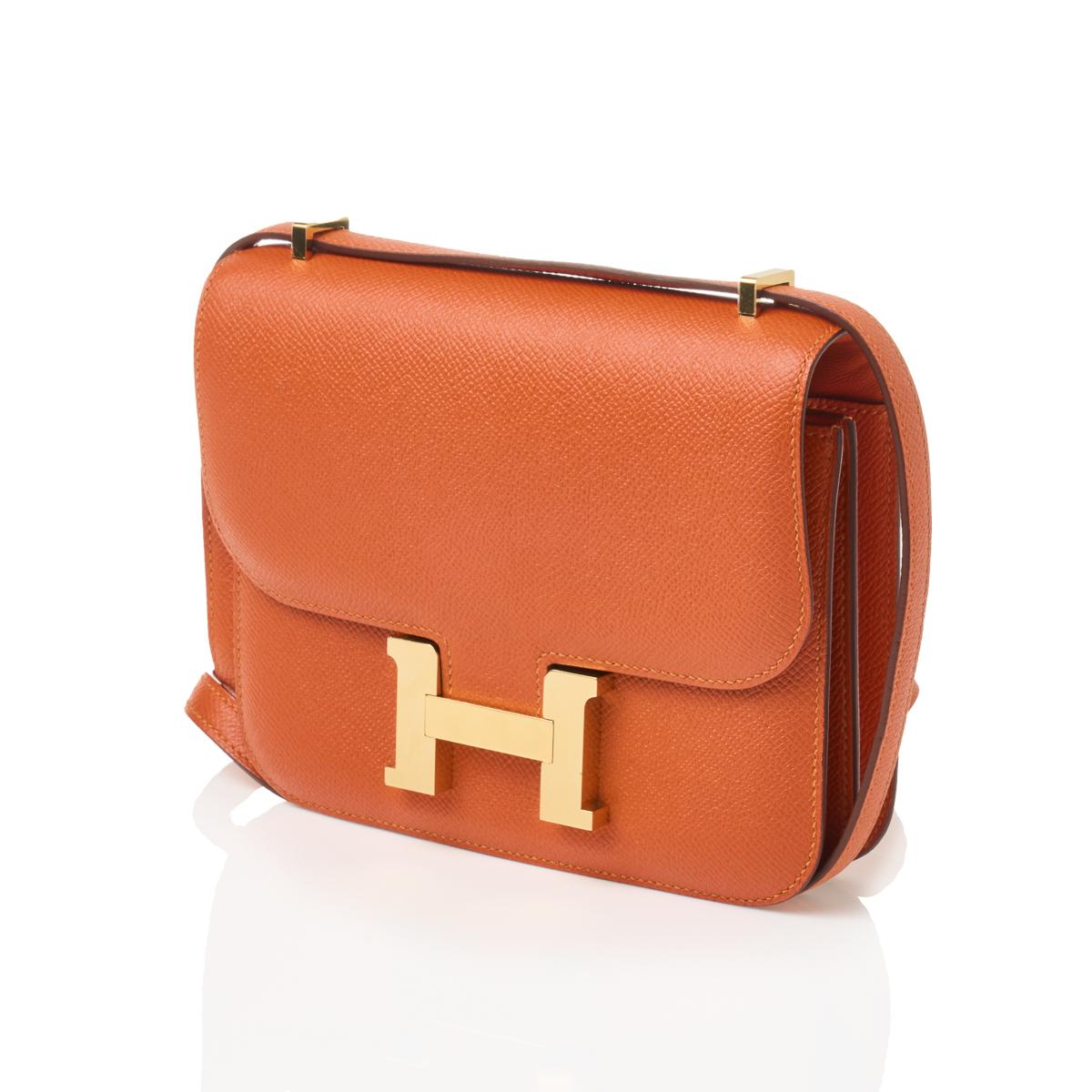 Hermès Feu Epsom Mini Constance Bag