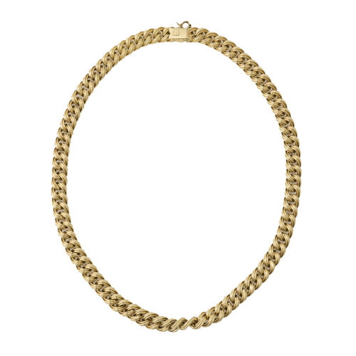 18ct Yellow Gold Fancy Curb Link Chain