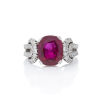 18ct White Gold, 4.34ct Magnificent Burmese Ruby and Diamond Ring