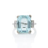 18ct White Gold, 10.00ct Exceptional Aquamarine and Diamond Ring