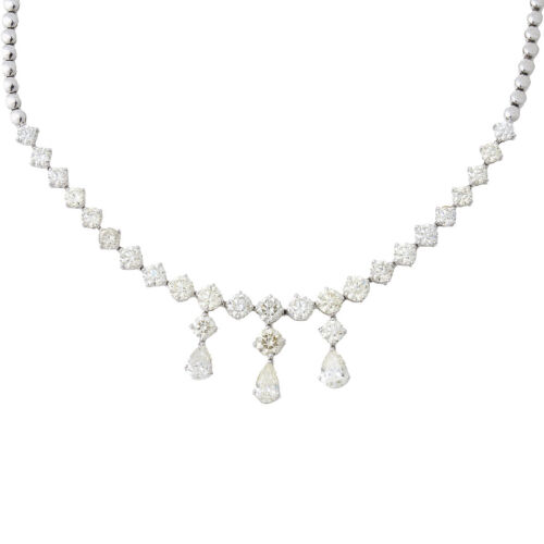 An Important 18ct White Gold, Diamond Necklace of 15.79cts Total Diamond Weight