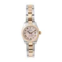 Ladies Rolex Datejust Rosegold and Stainless Steel Watch