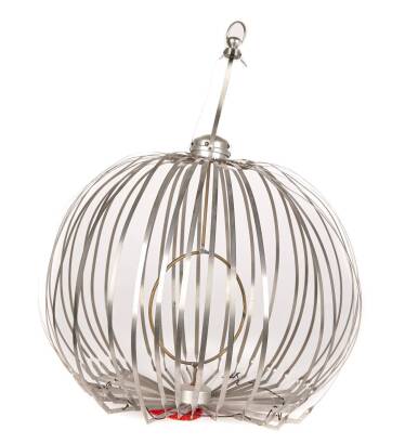 A Large Spherical Folding Alloy Bird Cage