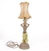 A Bronzed Spelter Lady Dancer Table Lamp With Shade C. 1930s