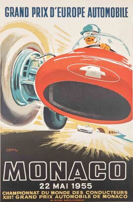 J. Ramel- 1955 Monaco Grand Prix Poster