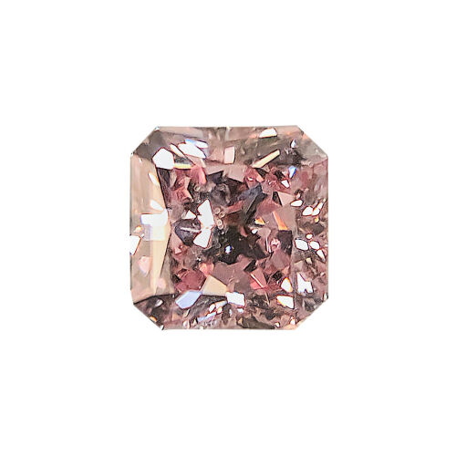 A Magnificent Square Radiant Cut Pink Diamond of 1.01cts