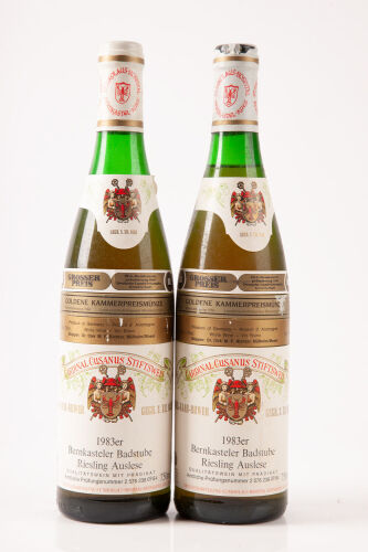 (2) 1983 Cardinal Cusanus Stiftswein Bernkasteler Badstube Riesling Auslese