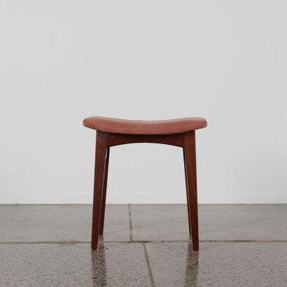 A Mid Century Mahogany Stool