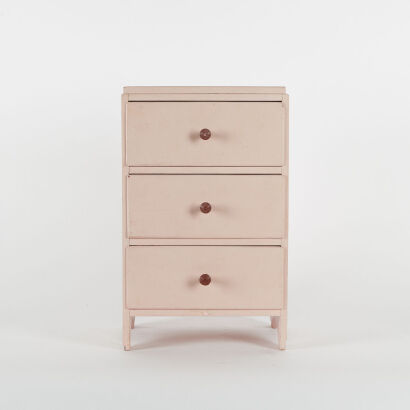 A Petite Set Of Hand Made Pink Drawers