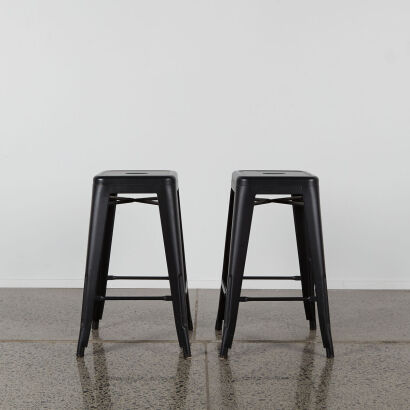 A Pair Of Tolix Style Stools