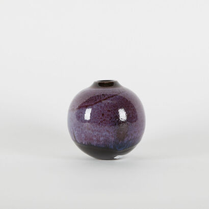 A Studio Pottery Violet Glazed Vase