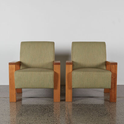 A Pair of Contemporary Design Armchairs