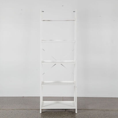 A White Freestanding Display Shelf