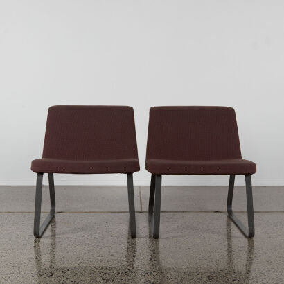 A Pair Of Minimal Matching Chairs With Sleigh Base