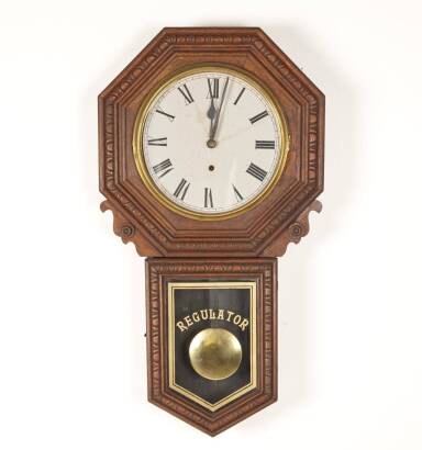 A 19th Century American Regulator Wall Clock