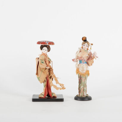 A Pair Of Collectible Vintage Travel Dolls