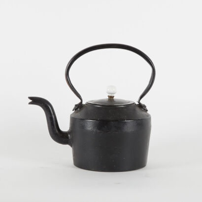 An Antique Kenrick Cast Iron Tea Kettle