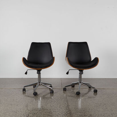 A Pair Of Eames Style Bentwood Chairs