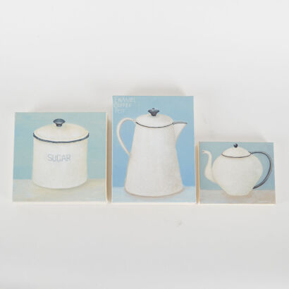 HAYWARD A Trio Of Kitchen Wares, Oil On Canvas C.2012