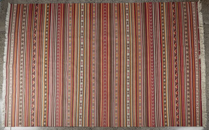 An Ikea Kattrup Flat Woven Wool Rug