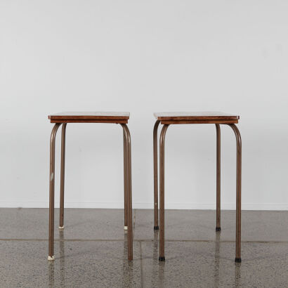 A Pair Of Vintage Industrial Tables