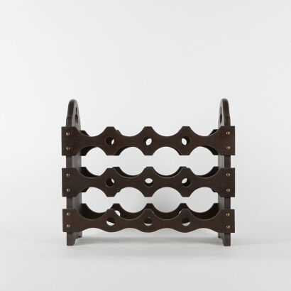 A Vintage Wooden Wine Rack