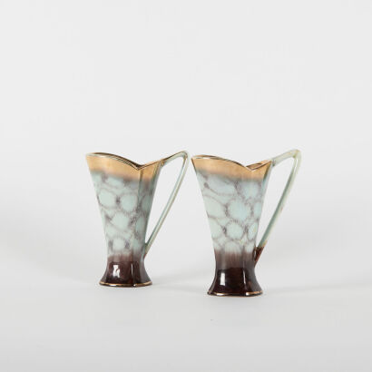 A Pair Of Mid Century German Pottery Jugs