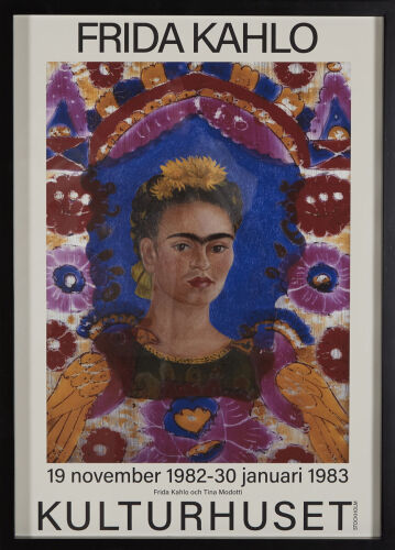 Frida Kahlo Kulturhuset Stockholm 1982 Exhibition Framed Poster