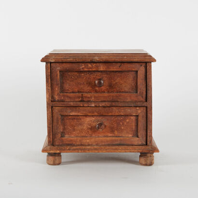 A Rustic Two-Draw Wooden Apothecary Cabinet