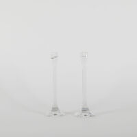 A Pair Of Elegant Crystal Riedel Candlesticks