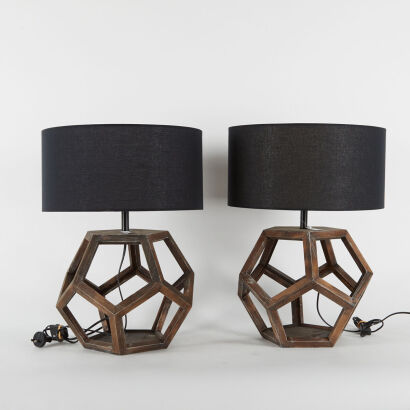 A Pair Of Le Forge Designer Lamps