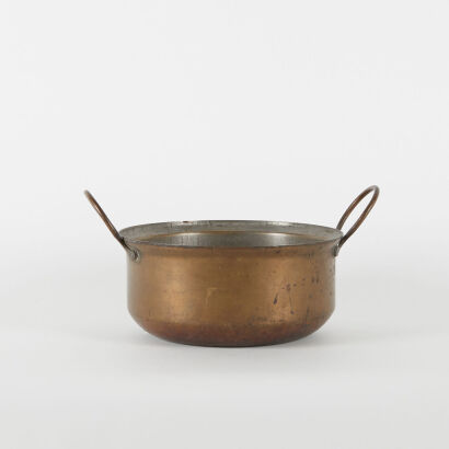 A Vintage Copper Loop Handled Pot