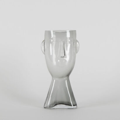 A Nordic Glass Head Vase