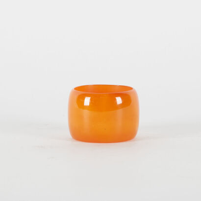 A Vintage Orange Resin Wide Cuff Bracelet