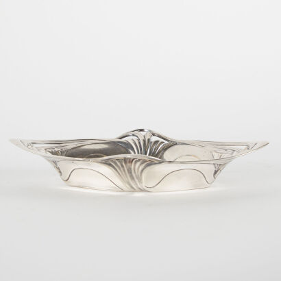 An Art Nouveau Style Silver Plated Serving Dish