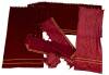 An Assortment of Various Red Velvet Magicians Show Booth Curtains