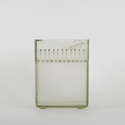 A Vintage Glass Acid Battery Vase