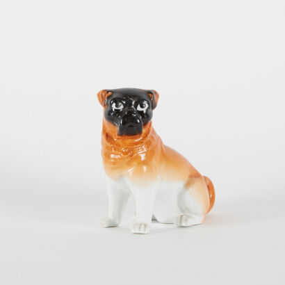 A Ceramic Pug Dog Ornament