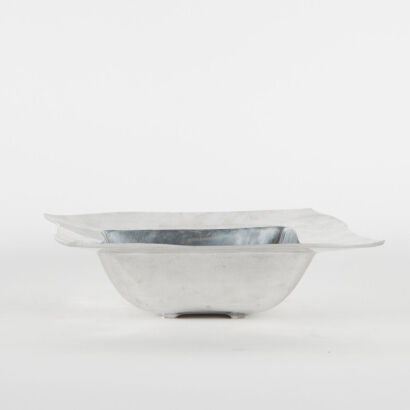 A Large Aluminium Square Bowl