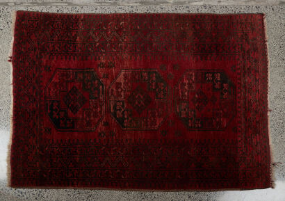 A Vintage Afghan Turkmen Rug