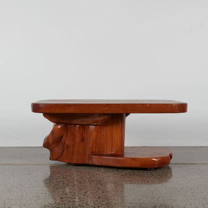 A Solid Native Totara Slab Coffee Table