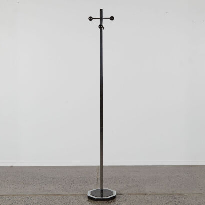 A Post Modern Chrome Hat Stand