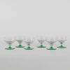 A Set Of Six Rare Vintage Uranium Glass Champagne Coupes