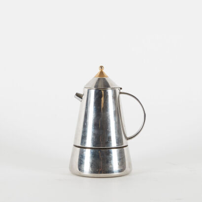 An Inox Italian Stovetop Coffee Pot Circa 1980