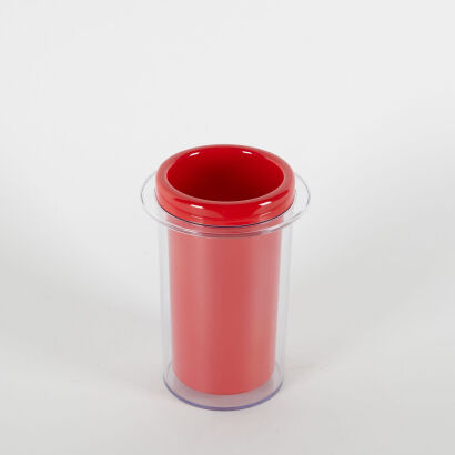 A Red Plastic Wine Cooler