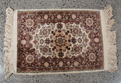 A Silk Kashmiri Prayer Rug