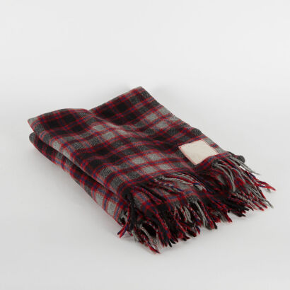 A Vintage Wool Plaid Blanket