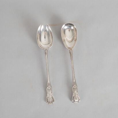 A Pair of Sterling Silver Servers